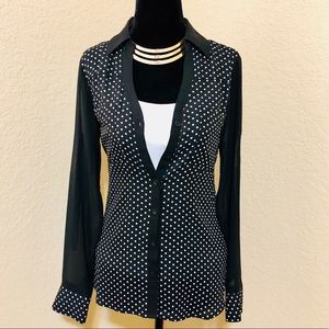 Express Portofino Black & White Blouse